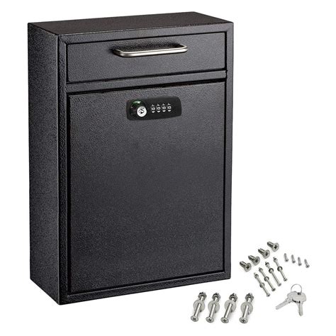 black metal drop box|wall mounted lockable drop boxes.